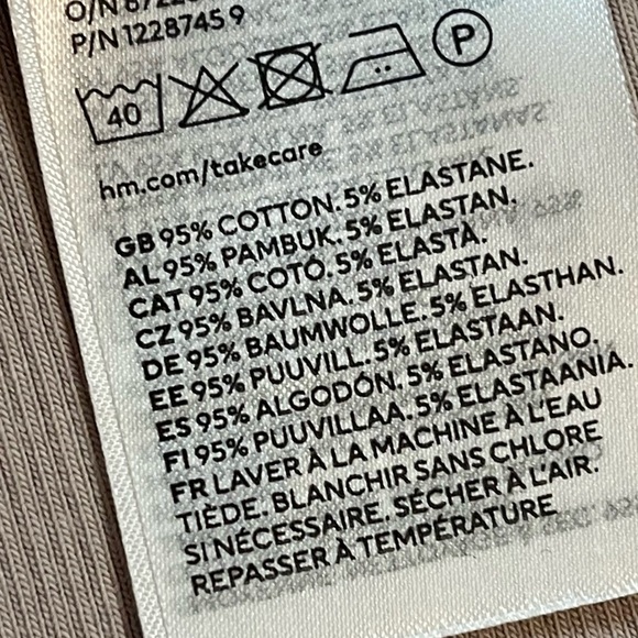 NWT H&M Cotton Ribbed Taupe Maxi Pencil Skirt - Picture 12 of 15